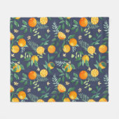 Citrus Fusion: Sinaasappels met tropische flair Fleece Deken (Voorkant (Horizontaal))