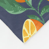 Citrus Fusion: Sinaasappels met tropische flair Fleece Deken (Hoek)