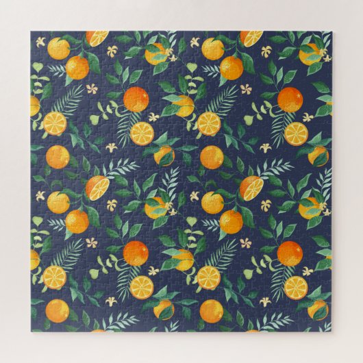 Citrus Fusion: Sinaasappels met tropische flair Legpuzzel (Horizontaal)