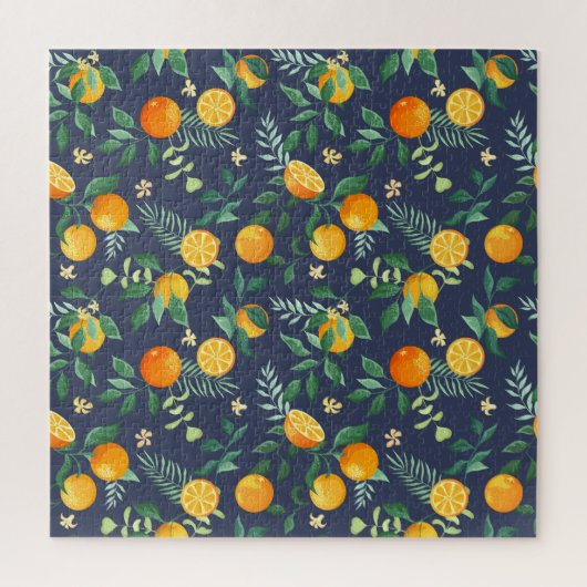 Citrus Fusion: Sinaasappels met tropische flair Legpuzzel (Verticaal)