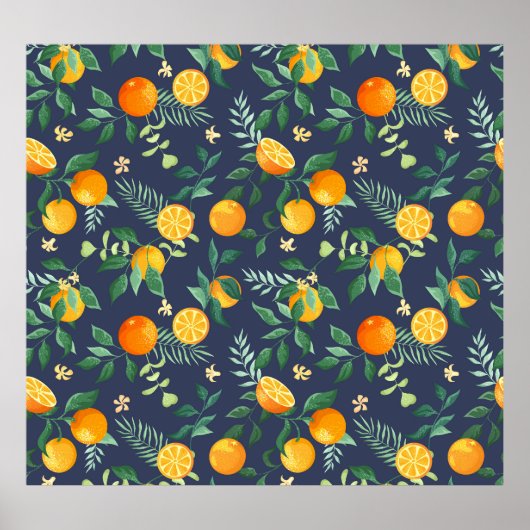 Citrus Fusion: Sinaasappels met tropische flair Poster (Voorkant)