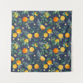 Citrus Fusion: Sinaasappels met tropische flair Wandkleed (Voorkant)