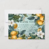 Citrus Garden Botanical Wedding Bedankkaart (Voorkant)