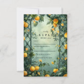 Citrus Garden Botanical Wedding RSVP Kaartje (Voorkant)
