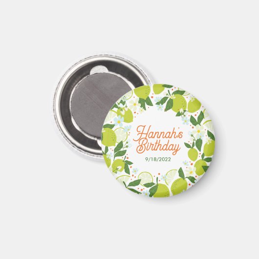 Citrus Garden Magnet - Bewerkbaar tekstontwerp (Voorkant / Achterkant)