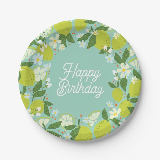 Citrus Garden Paper Bord - Mint Green (Voorkant)