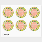 Citrus Garden Party Stickers - Bewerkbare tekst (Vel)