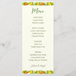 Citrus Garden Sinaasappel & Citroen Trouw Menu Kaa