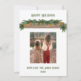 Citrus Garland Feestdagenkaart