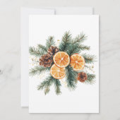 Citrus gedroogde Sinaasappels kerstfeest Kaart (Achterkant)