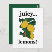 Citrus geel fruit briefkaart (Voorkant / Achterkant)