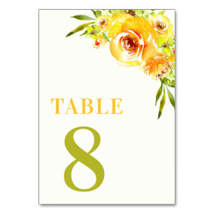 Citrus Geel Groen Tuin Bloemstuk Tafel 8 Trouwen Kaart