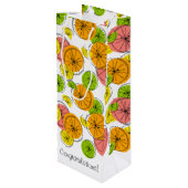 Citrus Gefeliciteerd geschenkzak wijn Wijn Cadeautas (Achterkant Gekanteld)