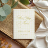 Citrus Gele Check Luxe Zomer Bruiloft Save The Date