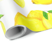 Citrus gele Waterverf van het fruitpatroon Citrus Cadeaupapier (Rol Hoek)