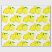 Citrus gele Waterverf van het fruitpatroon Citrus Cadeaupapier (Vlak)
