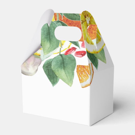 Citrus gepersonaliseerde bruiloft gunst bedankdoosjes (Achterkant)