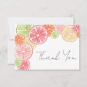 Citrus gepersonaliseerde naam bedankkaart (Voorkant)