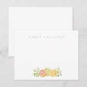 Citrus gepersonaliseerde notitie Kaart Notitiekaartje (Voorkant / Achterkant)