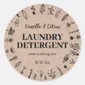 Citrus geurende zelfgemaakte wasmiddel labels (Voorkant)