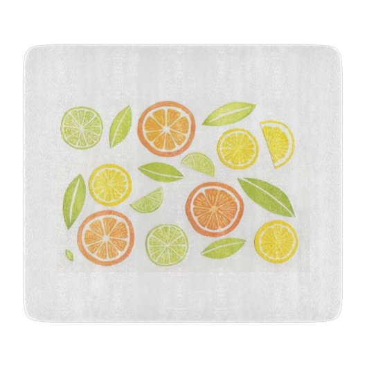 Citrus Glass Cutting Board Snijplank (Voorkant)