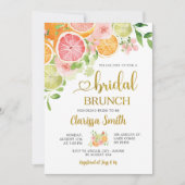 Citrus Grapefruits Zomer Bruids Douche Uitnodiging (Voorkant)