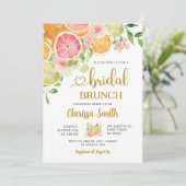 Citrus Grapefruits Zomer Bruids Douche Uitnodiging (Staand voorkant)