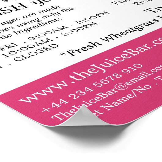 Citrus Grapefruitsap, Adverteren sausbast Poster (Hoek)