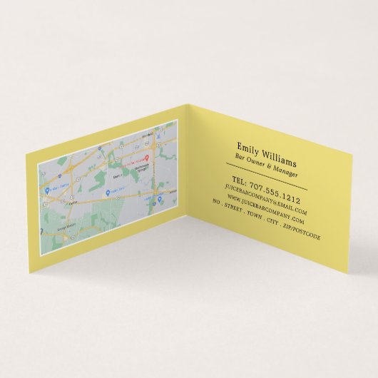 Citrus Grapefruitsap, sausbast, gedetailleerd Visitekaartje (Binnen)