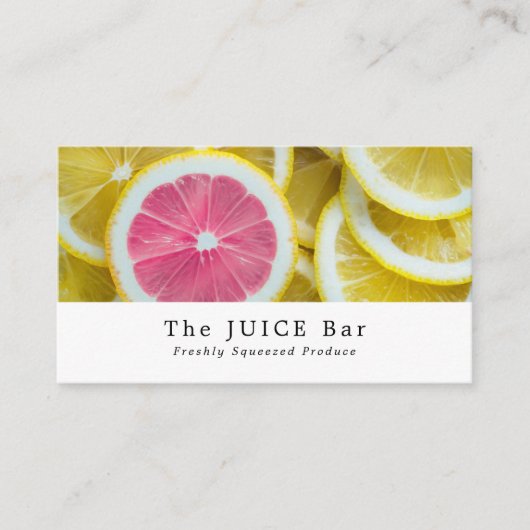 Citrus Grapefruitsap Visitekaartje (Voorkant)