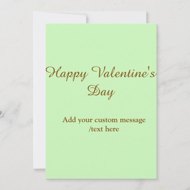 Citrus green brown happy Valentine's day simple  (Voorkant)