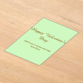 Citrus green brown happy Valentine's day simple  Acryl Uitnodigingen (Laagn)