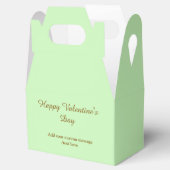 Citrus green brown happy Valentine's day simple  Bedankdoosjes (Geopend)