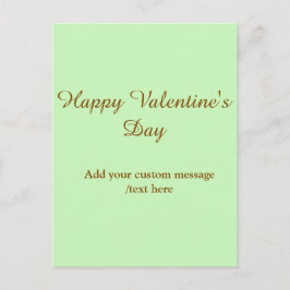 Citrus green brown happy Valentine's day simple Briefkaart