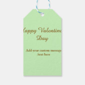 Citrus green brown happy Valentine's day simple  Cadeaulabel (Achterkant)