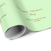 Citrus green brown happy Valentine's day simple  Cadeaupapier (Rol Hoek)