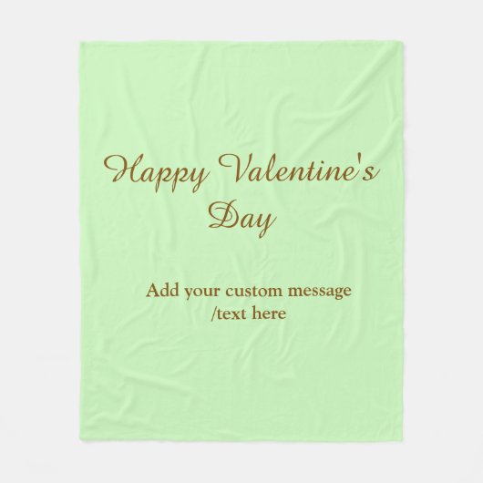 Citrus green brown happy Valentine's day simple  Fleece Deken (Voorkant)
