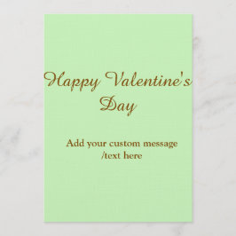 Citrus green brown happy Valentine's day simple Kaart