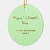 Citrus green brown happy Valentine's day simple  Keramisch Ornament (Links)