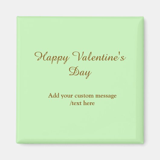Citrus green brown happy Valentine's day simple  Magneet (Voorkant)