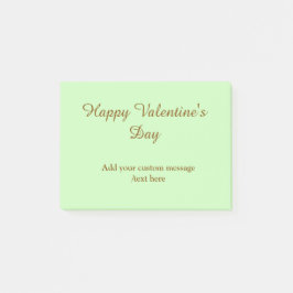 Citrus green brown happy Valentine's day simple Post-it® Notes
