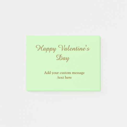 Citrus green brown happy Valentine's day simple Post-it® Notes (Voorkant)