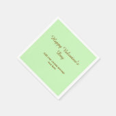 Citrus green brown happy Valentine's day simple  Servet (Hoek)