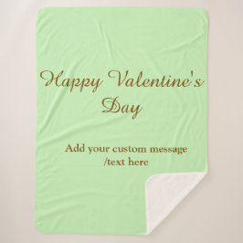 Citrus green brown happy Valentine's day simple Sherpa Deken