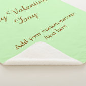 Citrus green brown happy Valentine's day simple Sherpa Deken (3/4)