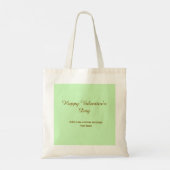 Citrus green brown happy Valentine's day simple Tote Bag (Achterkant)