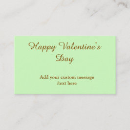 Citrus green brown happy Valentine's day simple Visitekaartje
