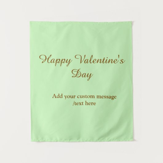 Citrus green brown happy Valentine's day simple  Wandkleed (Voorkant)