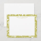 Citrus Green Easter Egg Frame Note Card Kaart (Voorkant / Achterkant)