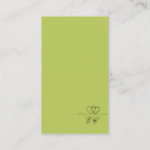 Citrus Green Elegant Calligraphy Wedding RSVP Card Visitekaartje (Achterkant)